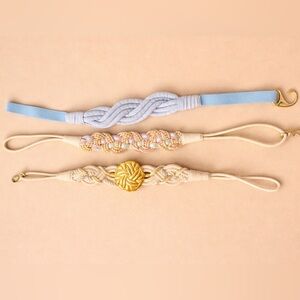 Vintage 80s Statement Belt Bundle – Braided Rope Belts (3)